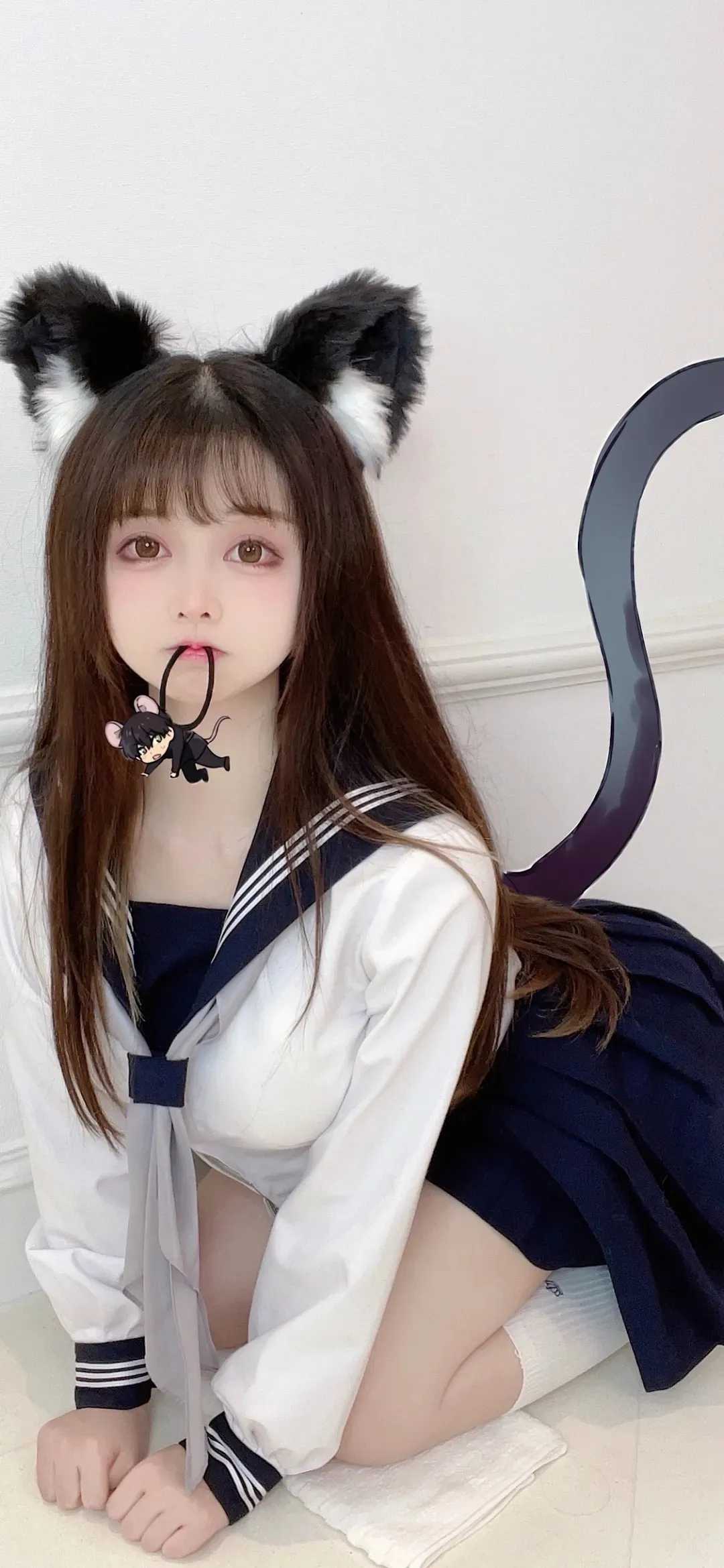 图片[7]-全面屏女生壁纸：JK、猫耳娘、美少女-萌图百科