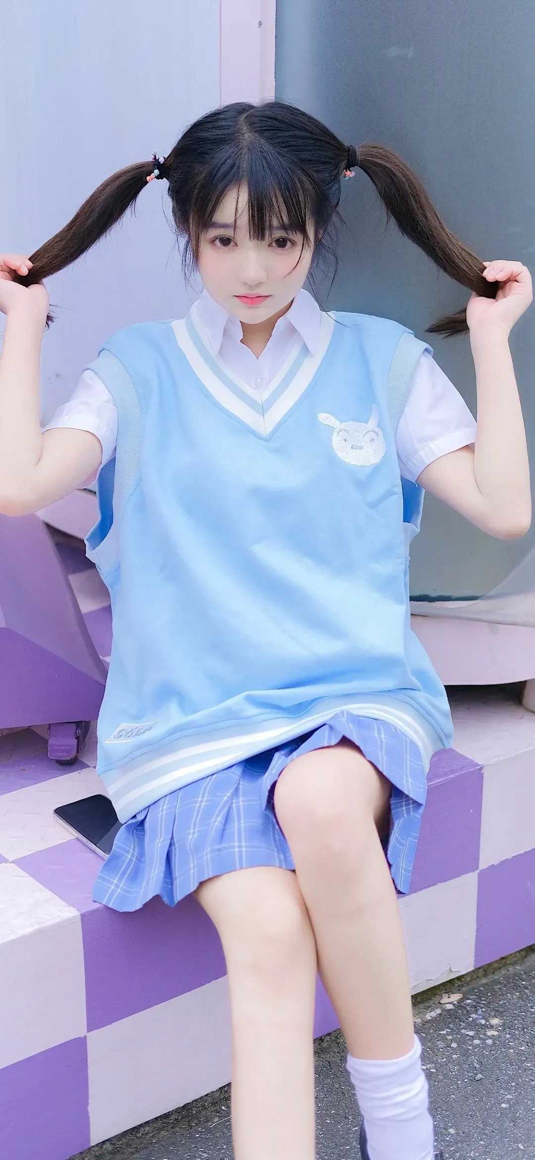 图片[8]-全面屏女生壁纸：JK、猫耳娘、美少女-萌图百科