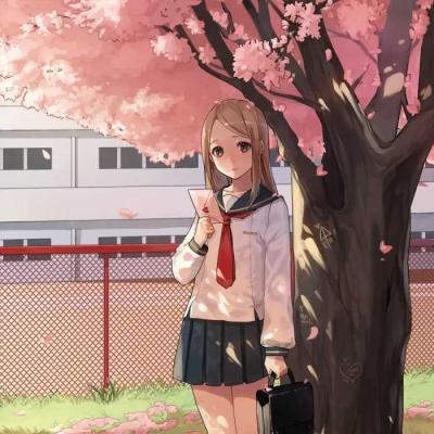 动漫校服女生头像-萌图百科