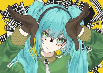 初音未来4K电脑壁纸-萌图百科