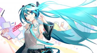 初音未来4K电脑壁纸-萌图百科