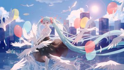 初音未来4K电脑壁纸-萌图百科