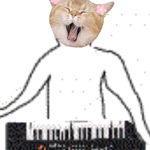 猫咪演奏乐器沙雕动图-萌图百科