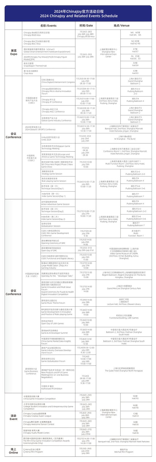 2024 年 ChinaJoy 官方活动日程正式公布！-萌图百科