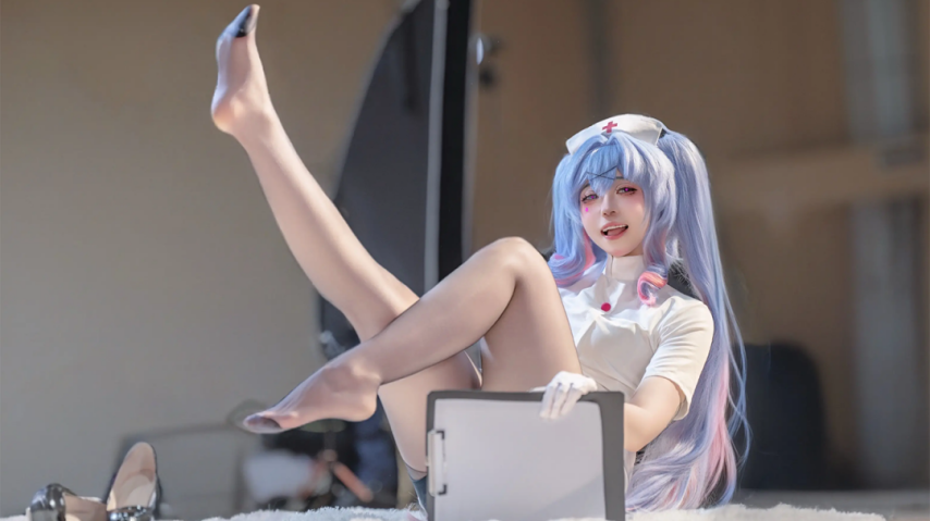 图片[2]-「初音未来《兔子洞》cos：马油黑丝裹丰腴，发光肉肉腿+小蛮腰直击视觉禁区！」-萌图百科