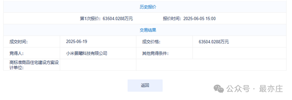 占地约727亩！小米汽车工厂三期地块成交：超6亿元-萌图百科