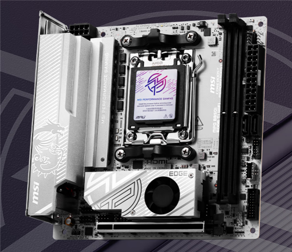 微星发布AMD首款纯白ITX主板MPG B850I EDGE TI WIFI刀锋钛：支持Wi-Fi 7、蓝牙5.4-萌图百科