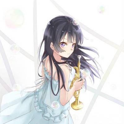 《吹响。上低音号》高坂丽奈头像图片，黑发紫瞳的美少女-萌图百科