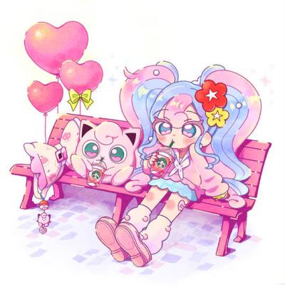 胖丁（Jigglypuff）气球宝可梦头像图片，圆圆的大眼睛来诱惑对手-萌图百科