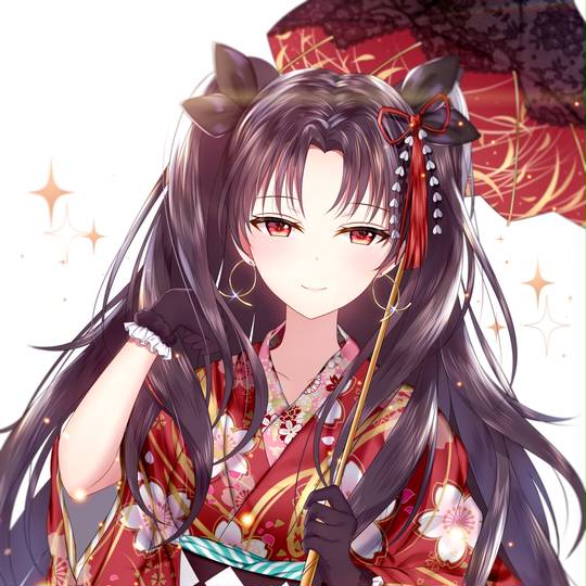 英霊正装, 和服, 远坂凛, 伊丝塔, Fate/GrandOrder, FGO, Fate/GO10000users加入书籤, 疑似サーヴァント, 手套, 伊什塔尔（Fate）