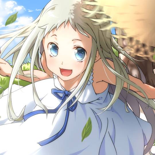 あの花, 面码, 二次创作, 女孩子, 银发, あずきバー, ice cream, 本間芽衣子, 我们仍未知道那天所看见的花的名字。