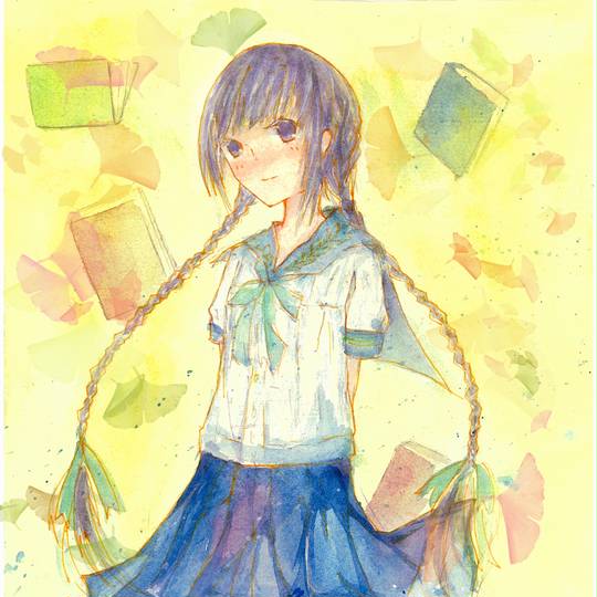 天野远子, 文学少女, 水彩图片