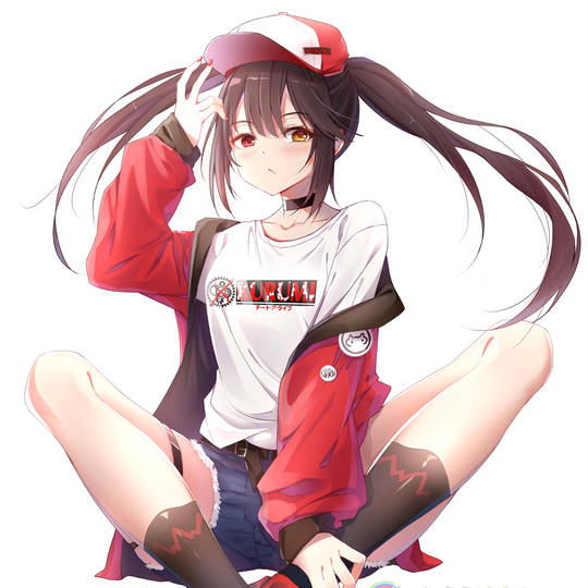 时崎狂三, 女孩子, Kurumi, 约会大作战, ANIYA, 热裤, アポロキャップ, sneakers, DAL 5000收藏