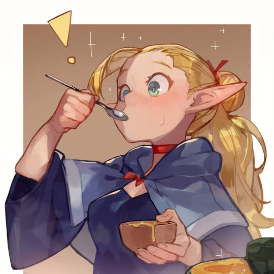 女孩子, 迷宫饭, Marcille, いっぱい食べる君が好き, 精灵, cape, Marcille Donato, ダンジョン飯5000users入り, ドライアドの実, 魔物食(ダンジョン飯)