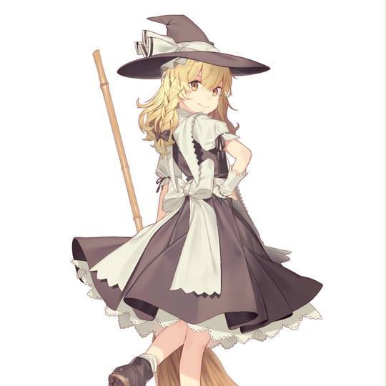 掐腰, 雾雨魔理沙, 魔理沙, チラ魅せ靴下, 短靴图片