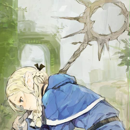 迷宫饭, Marcille, 迷宫饭1000收藏, 连衣裙, cape, 精灵, sandals, Marcille Donato, マルシル髪型変更, ふつくしい…