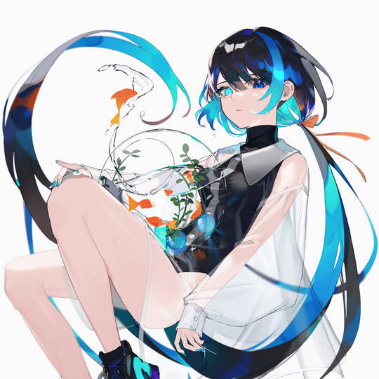 犀利眼神的女孩头像图片
