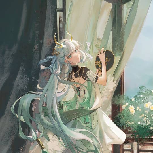 游戏《鸣潮》今汐头像图片，绝美的银发少女
