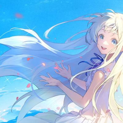 《未闻花名》本间芽衣子乖巧风头像图片-萌图百科