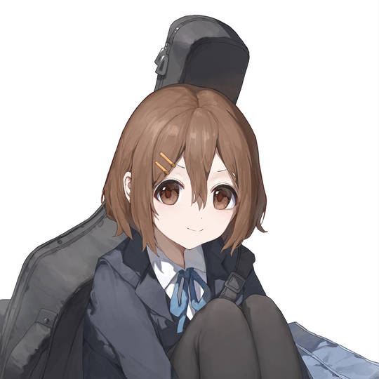 女孩子, 少女, 平泽唯, 轻音少女, K-ON!, 短发, 黑丝袜, 吉他, 制服, JK