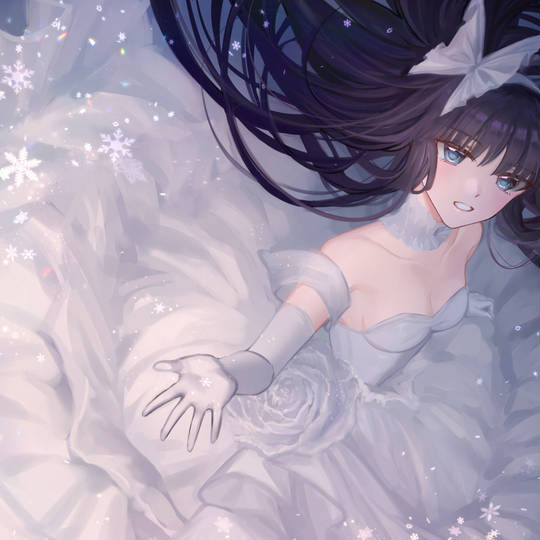 WHITEALBUM2, 冬马和纱, 新娘, 女孩子, 婚纱, WHITE ALBUM2, 雪, 白色相簿2, 长手套