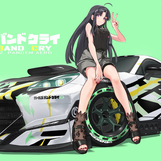 ガールズバンドクライ, 安和すばる, GirlsBandCry, 脚指, 魅惑的大腿, 女孩子, 剪刀手, Subaru