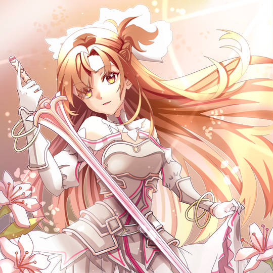 女孩子, 二次创作, 插画, 动画, 刀剑神域, 亚丝娜, SAO, Alicization, 数码, 结城明日奈