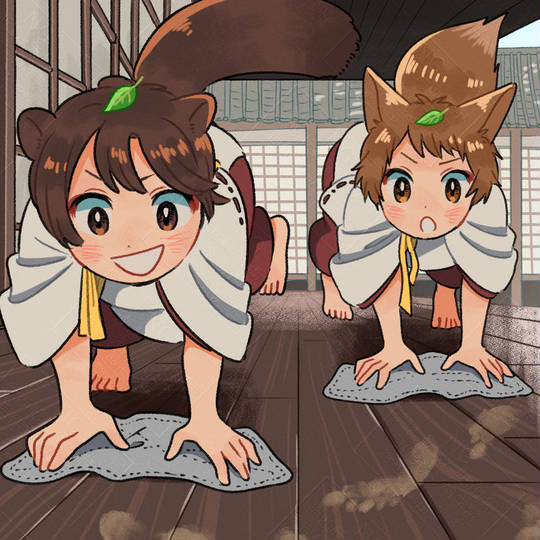 大掃除, 原创, 插画