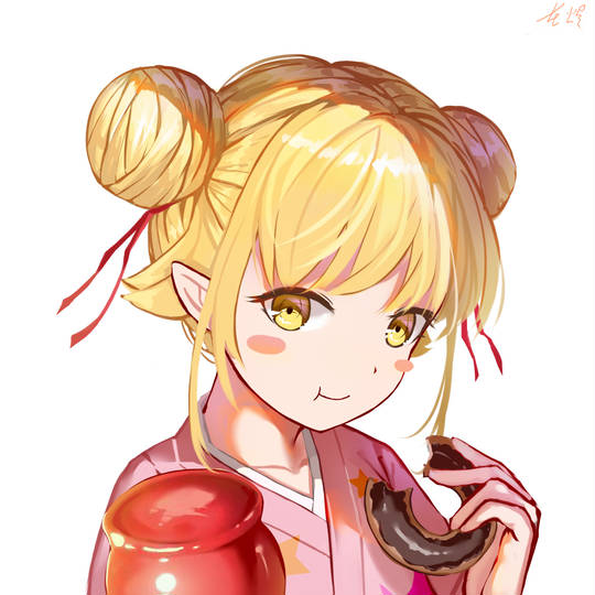 女孩子, 少女, 忍野忍, 物语, 物语系列, 倾物语, 浴衣, 团子头, 化物语1000收藏