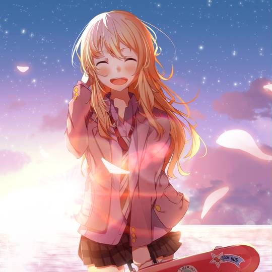 四月は君の嘘, 宫园薰, beautiful, なにこれ切ない, 笑顔, 夕阳, 太美了, 四月是你的谎言1000收藏
