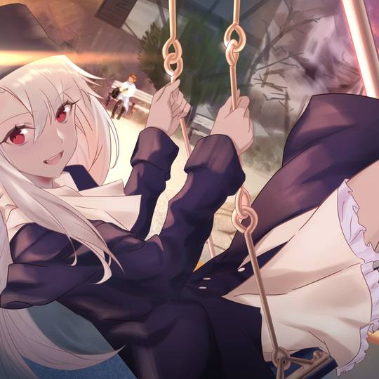 伊莉雅丝菲尔・冯・爱因兹贝伦, Fate/staynight, Fate, 伊莉雅, 公園, 秋千, 夕阳, fate 1000收藏