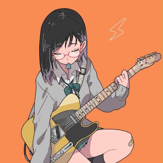 人见人爱的戴眼镜的少女Pixiv自截头像图片