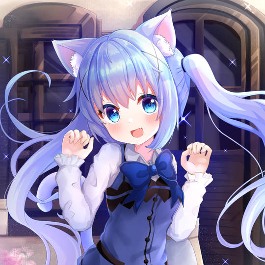 猫耳, 香风智乃, 双马尾, 点兔, 女孩图片