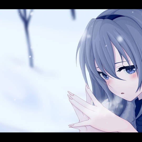 CLANNADイラコン, 坂上智代, 美, CLANNAD, 女孩子, 美少女, 少女, 冬服, 雪