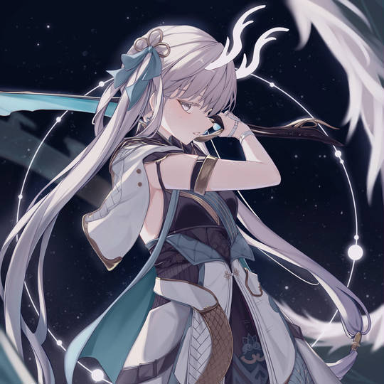 游戏《鸣潮》今汐头像图片，绝美的银发少女