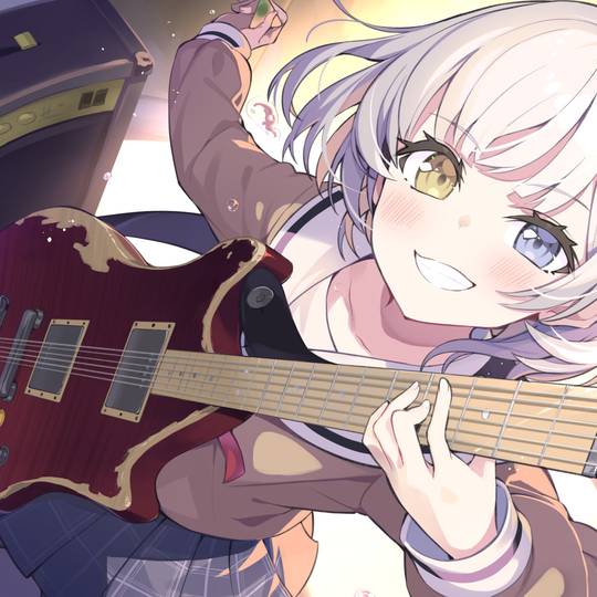 BanG_Dream!, MyGO!!!!!, 要楽奈, 异色瞳, 笑顔, 吉他, BanG_Dream!_It's_MyGO!!!!!, 商业绘图