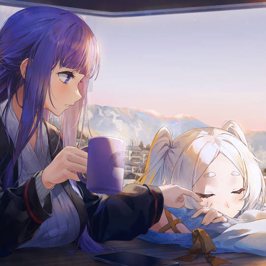 少女, 百合, 葬送的芙莉莲, フリーレン, 葬送のフリーレン1000users入り, フェルン