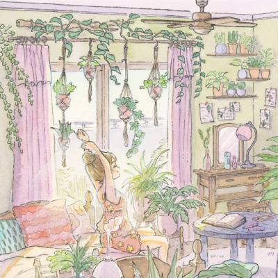 透明水彩风格的手绘女生头像图片，一起看看吧-萌图百科