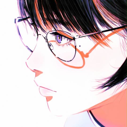 人见人爱的戴眼镜的少女Pixiv自截头像图片