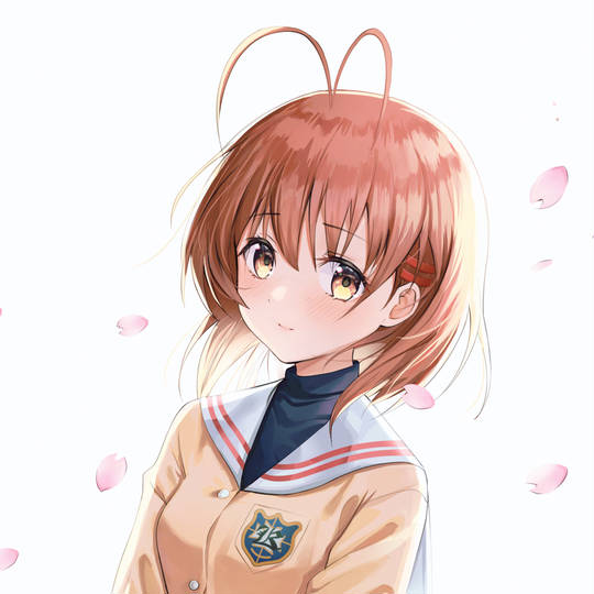 CLANNAD, 古河渚, 女孩子, 制服, 桜吹雪, key500users入り