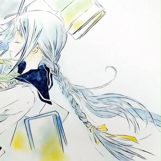 文学少女シリーズ, 剪纸画, 文学少女, 天野远子, 麻花辫图片
