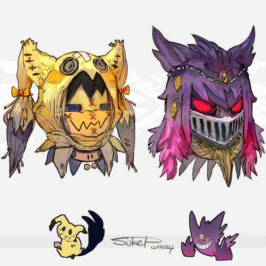 谜拟Q, gengar, メガゲンガー, 装備化, 精灵宝可梦, 口袋妖怪, Ghost Type, ヘッドギア