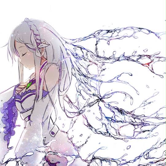 女孩子, Re:从零开始的异世界生活, 艾米莉娅（Re:Zero）, 爱蜜莉雅, E.M.T, 太美了, リゼロ5000users入り