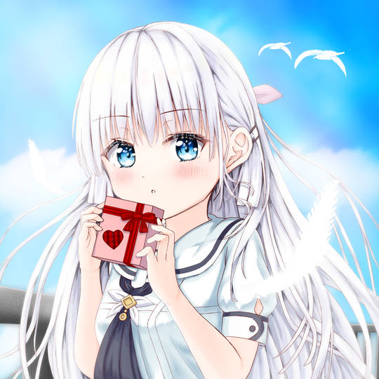 key, 鸣濑白羽, SummerPockets, 情人节, 女孩图片