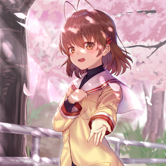 《CLANNAD》古河渚天然呆头像图片精选-萌图百科