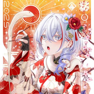2025蛇年二次元头像图片精选，弯弯曲曲小蛇-萌图百科
