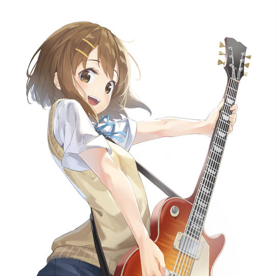 《轻音少女》平泽唯同人壁纸图片，超可爱短发-萌图百科