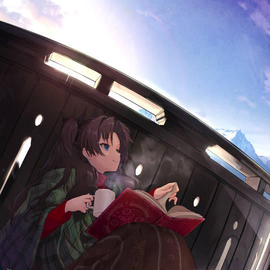 fate, 远坂凛, 輪郭, 頬, 明け, Fate/staynight, fate 1000收藏
