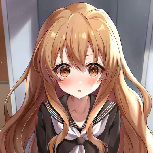 逢坂大河, 龙与虎, 女孩子, 水手服, 少女, 女高中生, JK, 黑色水手服, とらドラ!10000users入り