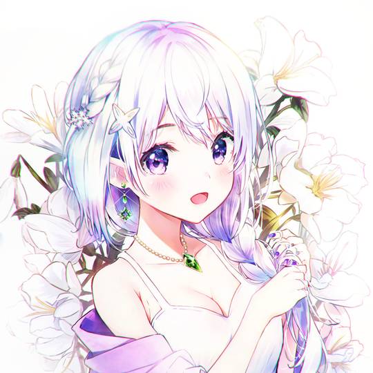 女孩子, Re:从零开始的异世界生活, 艾米莉娅（Re:Zero）, 爱蜜莉雅, Re:0, 美甲, 魅惑的乳沟, 白肌, Re:0 10000收藏